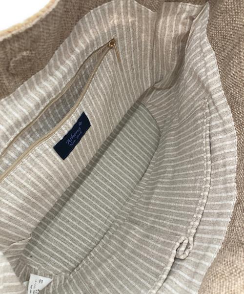 Athena NEW YORK（アシーナニューヨーク）Athena New York (アシーナニューヨーク) カゴバッグ ベージュの古着・服飾アイテム