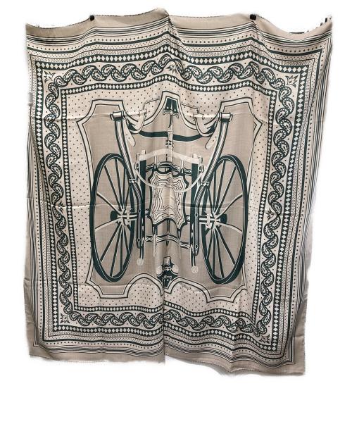 HERMES（エルメス）HERMES (エルメス) 24AW LES ROUES DE PHAETON(四輪馬車の車輪・バンダナ) グリーンの古着・服飾アイテム