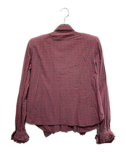 LUDLOW（ラドロー）LUDLOW (ラドロー) 24AWフリルチェックシャツ レッド サイズ:-の古着・服飾アイテム