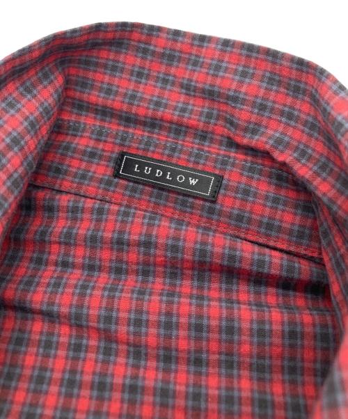LUDLOW（ラドロー）LUDLOW (ラドロー) 24AWフリルチェックシャツ レッド サイズ:-の古着・服飾アイテム
