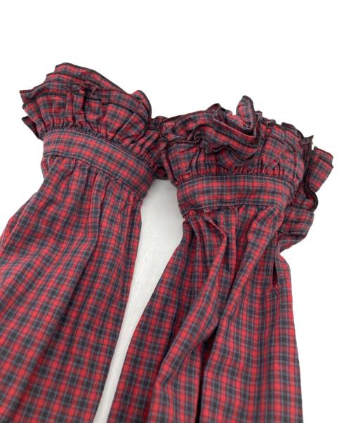 LUDLOW（ラドロー）LUDLOW (ラドロー) 24AWフリルチェックシャツ レッド サイズ:-の古着・服飾アイテム