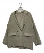 DOUDOUドゥドゥ）の古着「シアーダブルジャケット」｜ベージュ