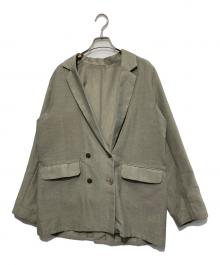 DOUDOU（ドゥドゥ）の古着「シアーダブルジャケット」｜ベージュ