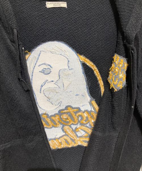 Hysteric Glamour（ヒステリックグラマー）Hysteric Glamour (ヒステリックグラマー) リネンジップジャケット ブラック サイズ:FREEの古着・服飾アイテム