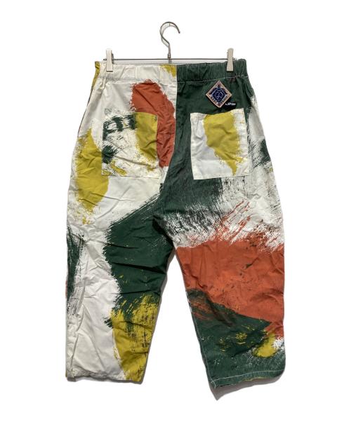 KAPITAL（キャピタル）KAPITAL (キャピタル) Quick Dry Taffeta Blush Camo Easy Beach GO Pants ホワイト×グリーン サイズ:3の古着・服飾アイテム