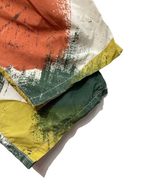 KAPITAL（キャピタル）KAPITAL (キャピタル) Quick Dry Taffeta Blush Camo Easy Beach GO Pants ホワイト×グリーン サイズ:3の古着・服飾アイテム