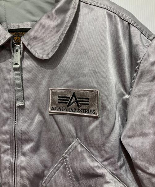 ALPHA INDUSRIES（アルファ インダストリーズ）ALPHA INDUSRIES (アルファ インダストリーズ) フライトジャケット グレー サイズ:XLの古着・服飾アイテム