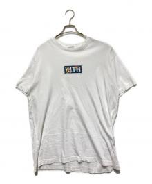 KITH（キス）の古着「Begonia Floral classic logo tee/ロゴ T」｜ホワイト