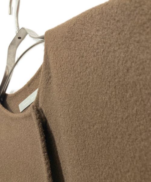 theory luxe（セオリーリュクス）theory luxe (セオリーリュクス) ダブルフェイスノーカラーショートコート ブラウン サイズ:40の古着・服飾アイテム