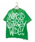 stussy（ステューシー）の古着「WORLD STUSSY WIDE プリントTシャツ」｜グリーン