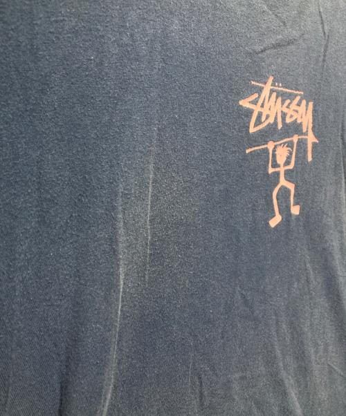 stussy（ステューシー）stussy (ステューシー) シャドーマンプリントTシャツ ネイビー サイズ:Lの古着・服飾アイテム