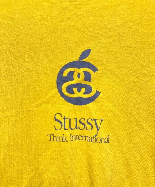 stussy（ステューシー）stussy (ステューシー) アップルプリントTシャツ/90s/USA/OLD STUSSY  イエロー サイズ:XLの古着・服飾アイテム