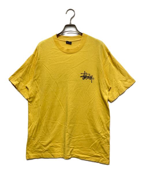 stussy（ステューシー）stussy (ステューシー) プリントTシャツ イエロー サイズ:Lの古着・服飾アイテム