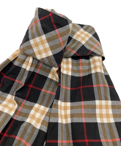 BURBERRY LONDON ENGLAND（バーバリー ロンドン イングランド）BURBERRY LONDON ENGLAND (バーバリー ロンドン イングランド) チェックワンピース ブラックブラウン サイズ:UK4の古着・服飾アイテム