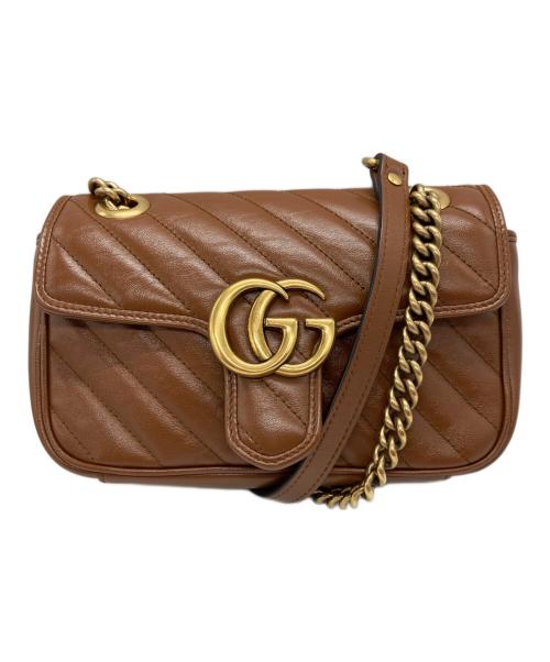 GUCCI（グッチ）GUCCI (グッチ) スモール ショルダーバッグ ブラウンの古着・服飾アイテム