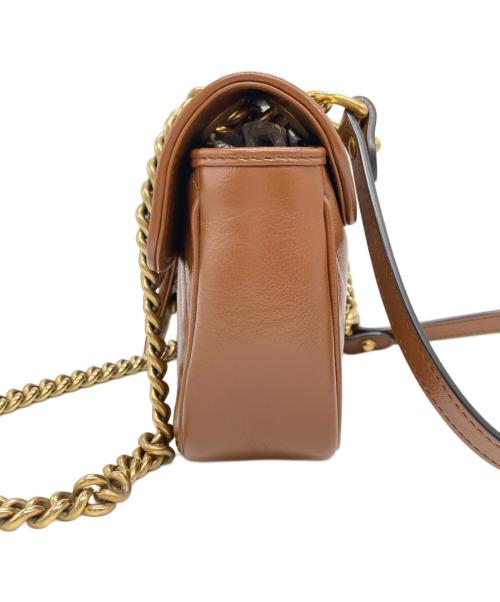 GUCCI（グッチ）GUCCI (グッチ) スモール ショルダーバッグ ブラウンの古着・服飾アイテム