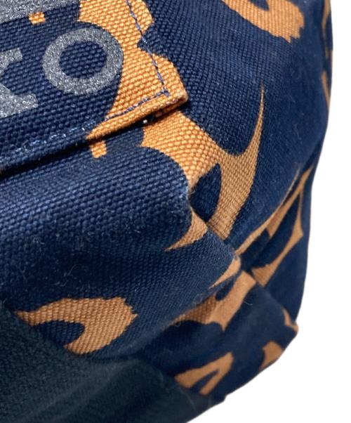 marimekko（マリメッコ）marimekko (マリメッコ) MONO CITY TOTE MINI UNIKKO ブラック×オレンジの古着・服飾アイテム