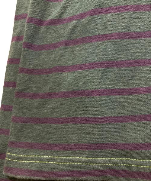 KAPITAL（キャピタル）KAPITAL (キャピタル) ボーダーカットソー グリーン サイズ:Lの古着・服飾アイテム