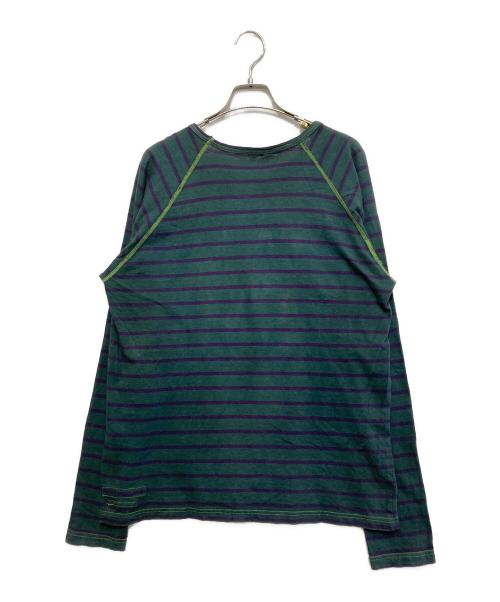 KAPITAL（キャピタル）KAPITAL (キャピタル) ボーダーカットソー グリーン サイズ:Lの古着・服飾アイテム