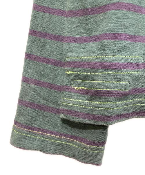 KAPITAL（キャピタル）KAPITAL (キャピタル) ボーダーカットソー グリーン サイズ:Lの古着・服飾アイテム