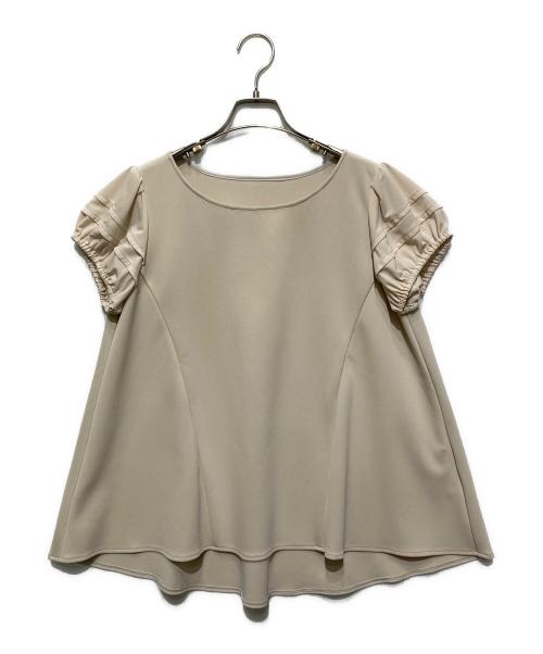 Rene（ルネ）Rene (ルネ) パフスリーブカットソー ベージュ サイズ:34の古着・服飾アイテム