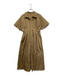 RAY BEAMS（レイ ビームス）の古着「25SSタック ウエスト シャツ ワンピース」｜ブラウン