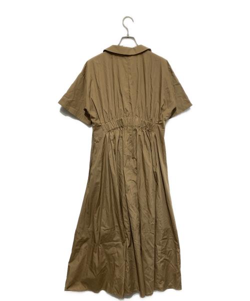 RAY BEAMS（レイ ビームス）RAY BEAMS (レイ ビームス) 25SSタック ウエスト シャツ ワンピース ブラウンの古着・服飾アイテム