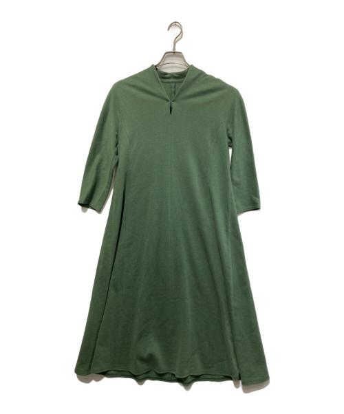 JURGEN LEHL（ヨーガンレール）JURGEN LEHL (ヨーガンレール) カシミヤ混スウェットワンピース グリーン サイズ:Mの古着・服飾アイテム