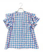 Loulou Willoughbyルルウィルビー）の古着「キカチェックブラウス」｜ブルー×ピンク