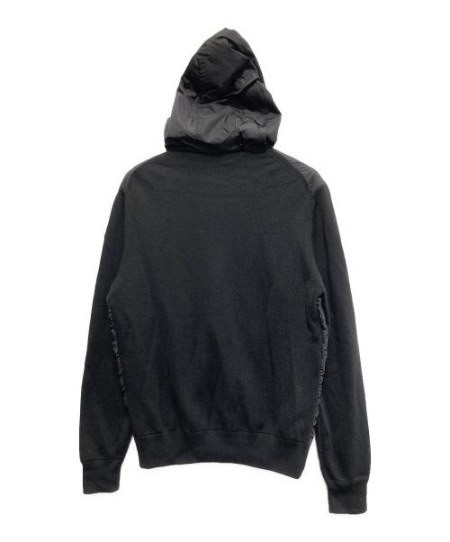 MONCLER（モンクレール）MONCLER (モンクレール) ナイロン切替ニットジップアップパーカー ブラック サイズ:XLの古着・服飾アイテム
