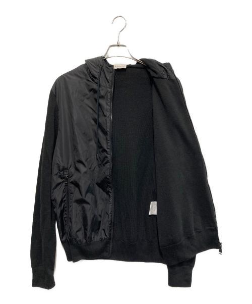 MONCLER（モンクレール）MONCLER (モンクレール) ナイロン切替ニットジップアップパーカー ブラック サイズ:XLの古着・服飾アイテム
