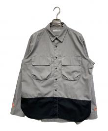 narifuri×UNIVERSAL OVERALL（ナリフリ×ユニバーサルオーバーオール）の古着「ワークシャツ」｜グレー