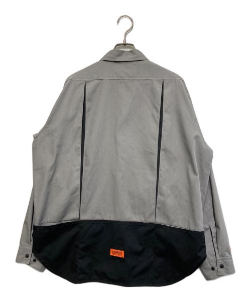 narifuri（ナリフリ）narifuri (ナリフリ) UNIVERSAL OVERALL (ユニバーサルオーバーオール) ワークシャツ グレー サイズ:Mの古着・服飾アイテム