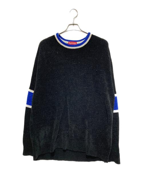 SUPREME（シュプリーム）SUPREME (シュプリーム) Stripe Chenille Sweater ブラック サイズ:XLの古着・服飾アイテム