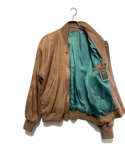 Christian Dior MONSIEUR（クリスチャンディオールムッシュ）Christian Dior MONSIEUR (クリスチャンディオールムッシュ) レザージャケット ブラウン サイズ:48の古着・服飾アイテム