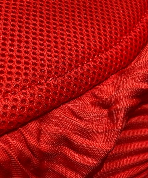 PLEATS PLEASE（プリーツプリーズ）PLEATS PLEASE (プリーツプリーズ) バイアスジップウェーブバックパック レッドの古着・服飾アイテム