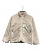 DANTONダントン）の古着「スタンドカラー ボアフリースジャケット」｜アイボリー