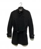 BURBERRY BLACK LABELバーバリーブラックレーベル）の古着「スタンドカラーコート」｜ブラック