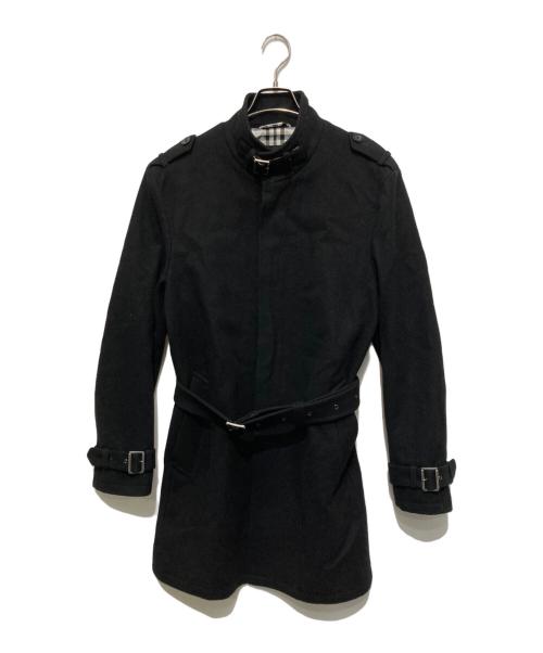 BURBERRY BLACK LABEL（バーバリーブラックレーベル）BURBERRY BLACK LABEL (バーバリーブラックレーベル) スタンドカラーコート ブラック サイズ:Lの古着・服飾アイテム