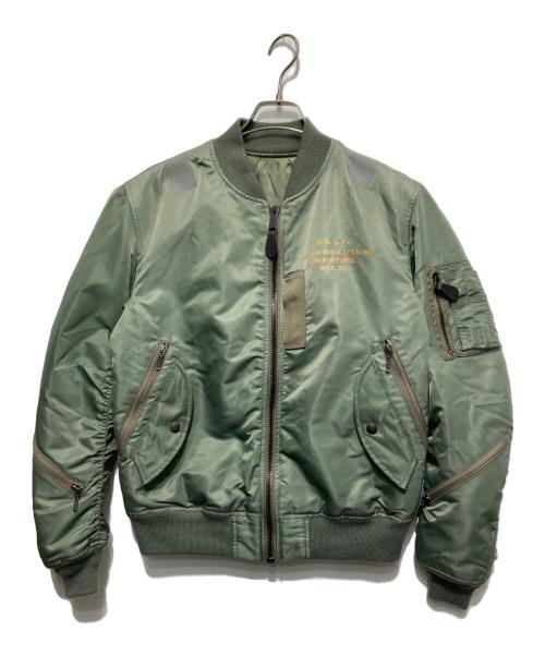AVIREX（アヴィレックス）AVIREX (アヴィレックス) マルチポケットステンシルMA-1 オリーブ サイズ:Ｌの古着・服飾アイテム