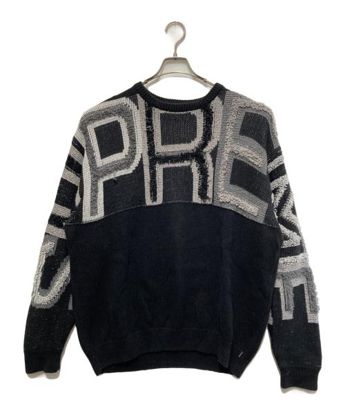 SUPREME（シュプリーム）SUPREME (シュプリーム) Chenille Logo Sweater ブラック サイズ:XLの古着・服飾アイテム