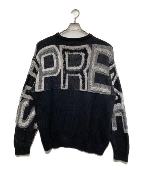 SUPREME（シュプリーム）SUPREME (シュプリーム) Chenille Logo Sweater ブラック サイズ:XLの古着・服飾アイテム