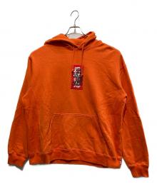BlackEyePatch（ブラックアイパッチ）の古着「取扱注意パーカー」｜オレンジ