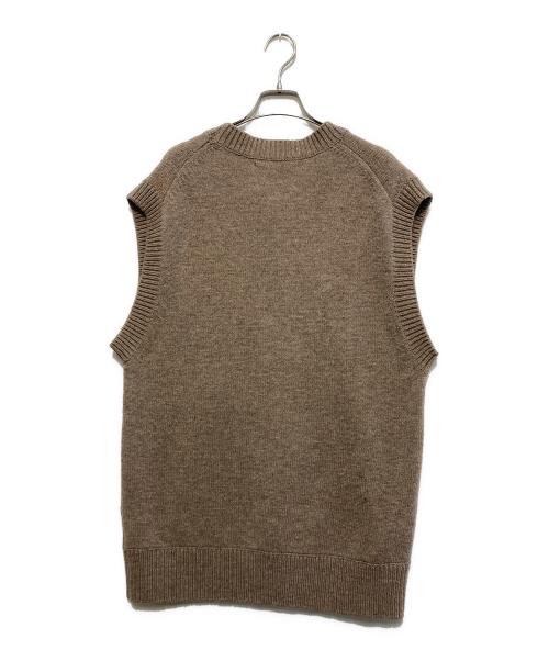 MHL（エムエイチエル）MHL (エムエイチエル) ウールニットベスト ベージュ サイズ:Lの古着・服飾アイテム