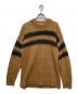 Acne studios（アクネ ストゥディオス）の古着「ボーダージャギーニット」｜ブラウン×ブラック