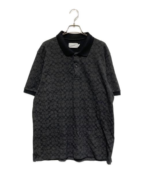 COACH（コーチ）COACH (コーチ) シグネチャー ポロ ブラック サイズ:Lの古着・服飾アイテム