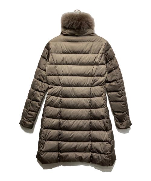 HERNO（ヘルノ）HERNO (ヘルノ) フォックスファーダウンコート ブラウン サイズ:40の古着・服飾アイテム
