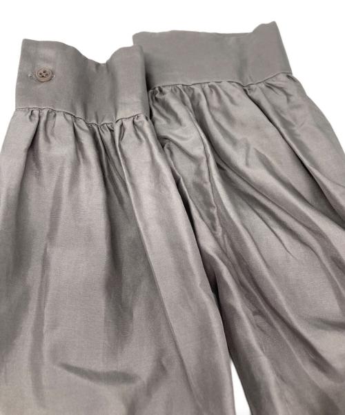 DRAWER（ドゥロワー）DRAWER (ドゥロワー) ボウタイシルクブラウス グレー サイズ:Mの古着・服飾アイテム