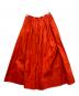 DRAWER（ドゥロワー）の古着「ウェストコードギャザースカート」｜オレンジ