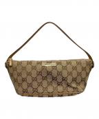 GUCCIグッチ）の古着「GGキャンバス ミニポーチ」｜ベージュ